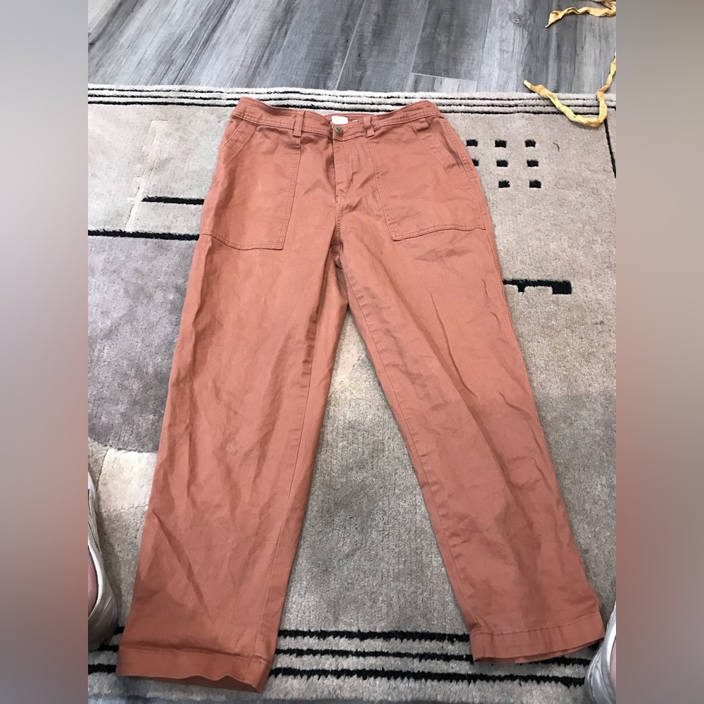 Orange capri pants